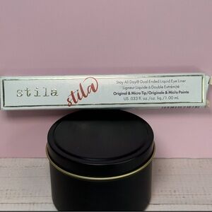 Stila Stay All Day Dual Eyeliner-Origina/Micro (Drk Brwn & Amber) NIB .033 oz